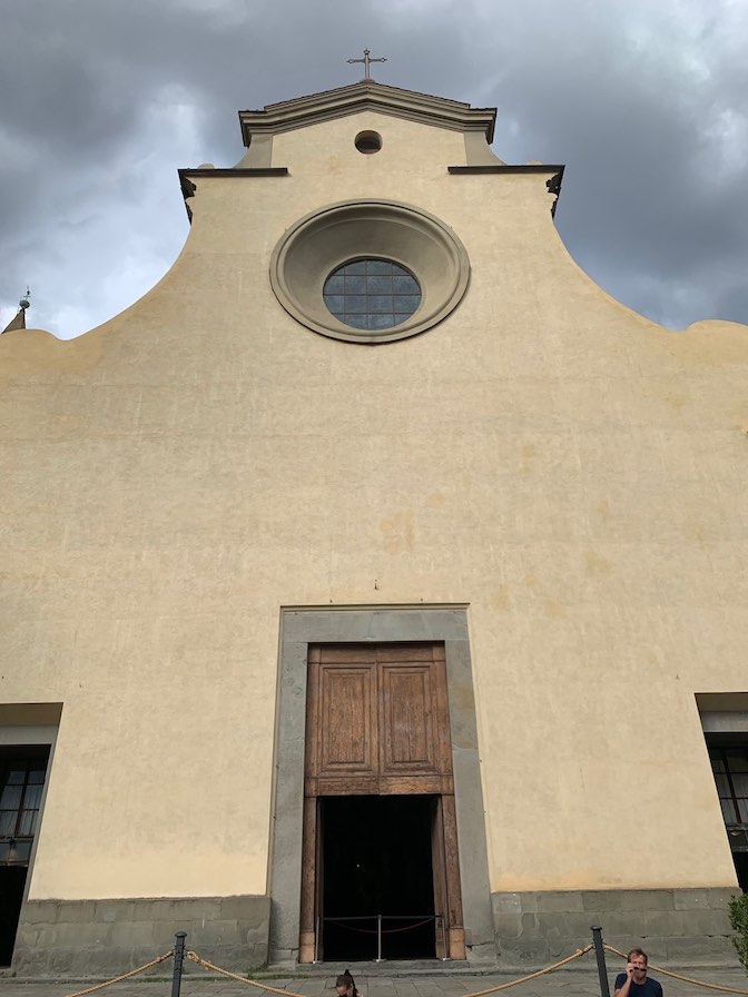 Facade of santo spirito view from outside